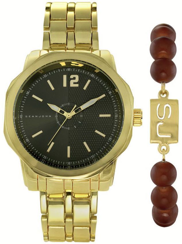 Men's Sean John Gift Set Gold Tone Watch SJ50816002