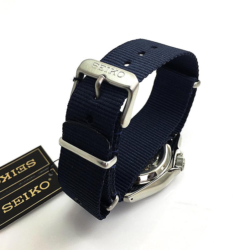 Men's Seiko 5 Automatic Blue Nylon Strap Watch SRPE63K1 SRPE63