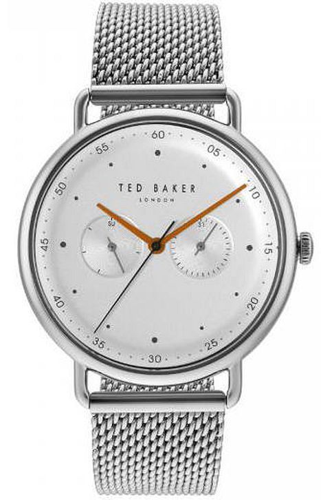 Men s Ted Baker George Multifunction Stainless Steel Watch TE50520007