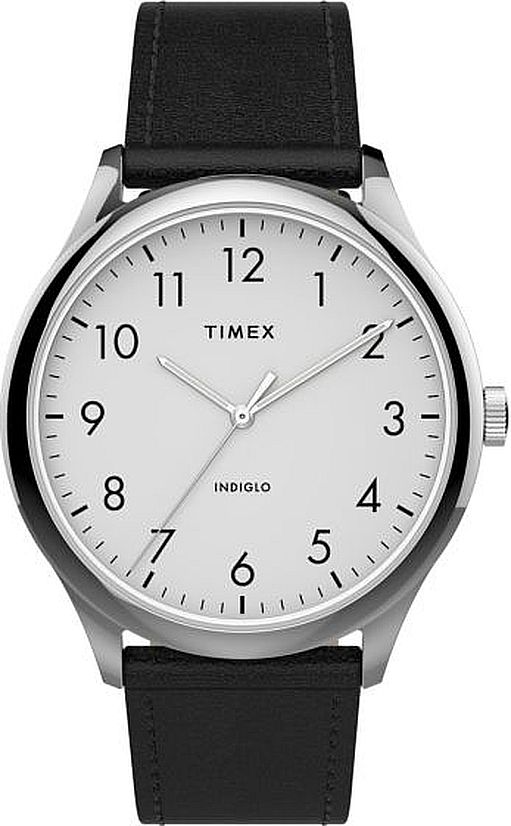 Men's Timex Easy Reader Classic Black Leather Watch TW2T71800