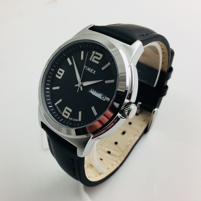 Men's Timex Elevated Classic Black Leather Band Watch T2E561