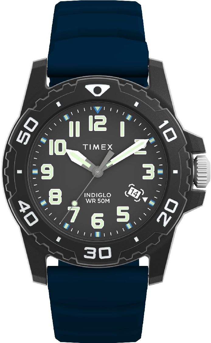 Timex Midtown Orologio Uomo Al Quarzo | Cinturino In Silicone Nero | Quadrante Verde | Impermeabile 5 ATM
