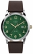 Men's Timex Main Street Green Dial Leather Band Watch TW2Y67600