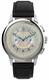 Men's Timex Marlin Silver Dial Black Leather Band Watch TW6A01200