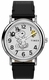 Men's Timex Peanuts Weekender White Dial Black Leather Band Watch TW2Y31000