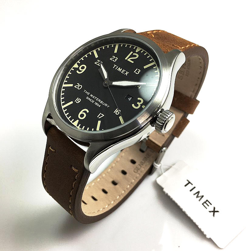 Men's Timex Waterbury Classic Brown Leather Strap Watch TW2R71200