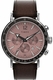 Men's Waterbury Standard Chronograph 43mm Salmon Dial Brown Leather Strap Watch TW2W47300