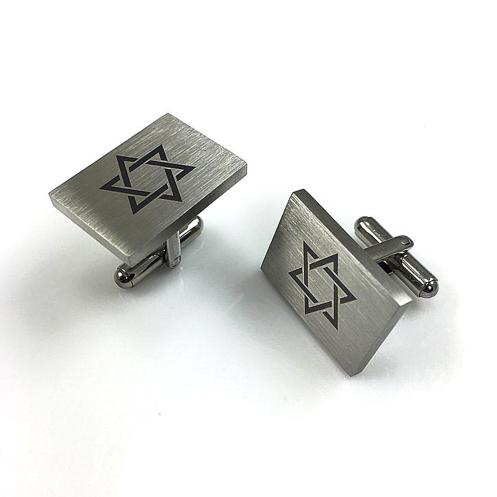 Mens Personalized Cufflinks Magen Star Of David Jewish Israel Name