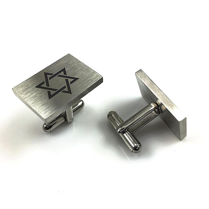 Mens Personalized Cufflinks Magen Star Of David Jewish Israel Name