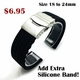 Metal 19mm Stainless Steel Oyster Style Replacement Curved End Watch Band #7015
