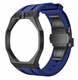 Metal Case And Strap For AP x Swatch Royal Pop - Black Steel Case Blue Silicone Band - 12 O'clock Crown