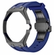 Metal Case And Strap For AP x Swatch Royal Pop - Black Steel Case Blue Silicone Band - Side Crown