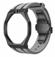 Metal Case And Strap For AP x Swatch Royal Pop - Black Steel Case Grey Silicone Band - 12 O'clock Crown