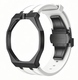 Metal Case And Strap For AP x Swatch Royal Pop - Black Steel Case White Silicone Band - 12 O'clock Crown