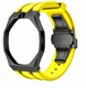 Metal Case And Strap For AP x Swatch Royal Pop - Black Steel Case Yellow Silicone Band - 12 O'clock Crown