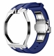 Metal Case And Strap For AP x Swatch Royal Pop - Silver Steel Case Blue Silicone Band - 12 O'clock Crown