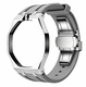 Metal Case And Strap For AP x Swatch Royal Pop - Silver Steel Case Grey Silicone Band - 12 O'clock Crown