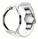 Metal Case And Strap For AP x Swatch Royal Pop - Silver Steel Case White Silicone Band - 12 O'clock Crown