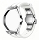 Metal Case And Strap For AP x Swatch Royal Pop - Silver Steel Case White Silicone Band - Side Crown