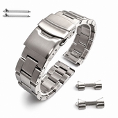 Metal Steel Brushed Curved End Replacement 20mm Watch Band #7006
