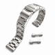 Fossil Compatible Metal Steel Brushed Curved End Watch Band #7006