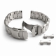 Fossil Compatible Metal Steel Brushed Curved End Watch Band #7006