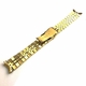 Timex Compatible Metal Jubilee Style Gold Tone Curved End Watch Band #7003