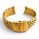 Casio Compatible Metal Jubilee Style Gold Tone Curved End Watch Band #7003