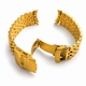 Casio Compatible Metal Jubilee Style Gold Tone Curved End Watch Band #7003