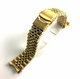 Timex Compatible Metal Jubilee Style Gold Tone Curved End Watch Band #7003