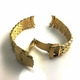 Timex Compatible Metal Jubilee Style Gold Tone Curved End Watch Band #7003