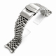 Breitling Compatible Metal Steel Jubilee Style Curved End Watch Band #7001