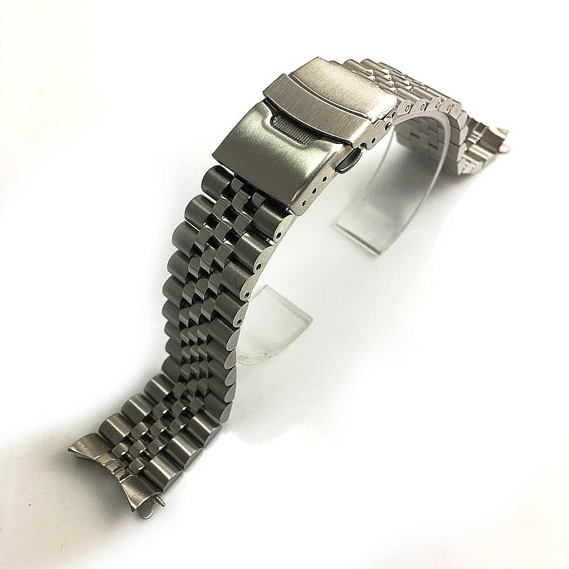 Bulova Compatible Metal Steel Jubilee Style Curved End Watch Band 7001