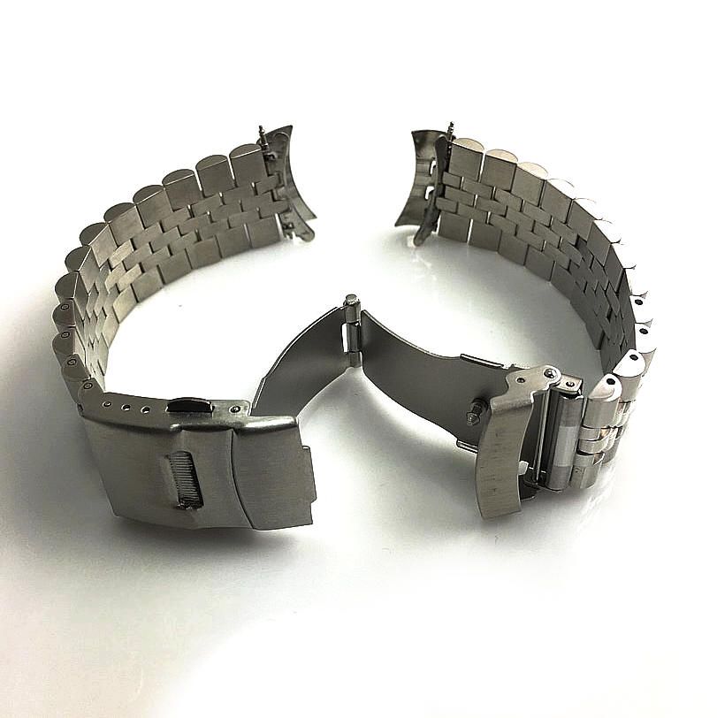 Fossil Compatible Metal Steel Jubilee Style Curved End Watch Band 7001