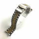 Bulova Compatible Metal Jubilee Style Two Tone Curved End Watch Band #7005