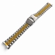 Metal Steel Jubilee Style Two Tone Replacement Curved End 19mm Watch Band #7005