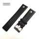 Michael Kors Compatible Black Leather Strap Replacement Watch Band Silver Buckle #1531