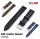 Black & Yellow Carbon Fiber Leather Replacement Watch Band Strap #1503