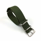 Military Green One Piece Slip Through Nylon 20mm Watch Band Strap #6006