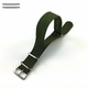 Military Green One Piece Slip Through Nylon 20mm Watch Band Strap #6006