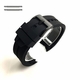 Montblanc Compatible Curved End Rubber Silicone Replacement Watch Band Strap Black Steel Buckle #4512
