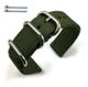 Montblanc Compatible Green Nylon Watch Band Strap Belt Army Military Ballistic Silver Buckle #6033