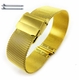 Montblanc Compatible Steel Metal Adjustable Mesh Bracelet Watch Band Strap Double Lock Clasp Gold #5027