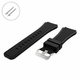 Black Silicone Replacement Watch Band Strap Quick Release Pins #4041