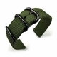 Tag Heuer Compatible Green Nylon Watch Band Strap Belt Army Military Ballistic Black Buckle #6034