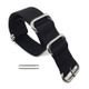 Nautica Compatible 5 Ring Ballistic Army Military Black Nylon Fabric Replacement Watch Band Strap #3013