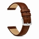 Nautica Compatible Light Brown Croco Genuine Leather Replacement Watch Band Strap Steel Buckle #1044