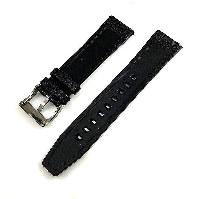 Victorinox Swiss Army Compatible Black Leather Watch Strap Quick