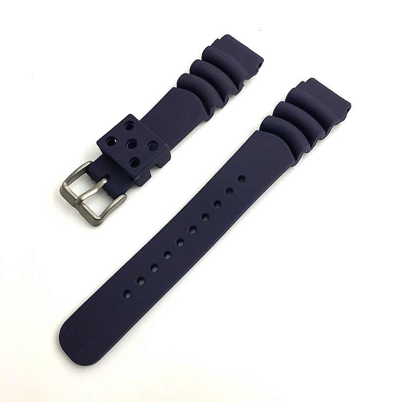 Bulova Compatible Blue Diver's Style Rubber Strap Replacement Watch