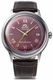 Orient Bambino RA-AC0026R Men's Automatic Leather Red Dial Watch RA-AC0026R30B